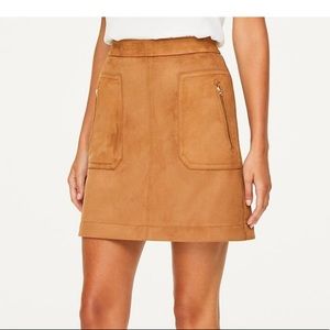 Loft Faux Suede Shift Skirt
